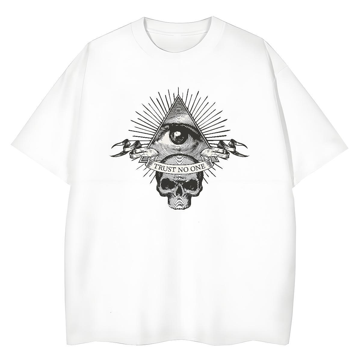 Custom Woman T Shirts 230g Cotton Breathable Short Sleeve Casual Sport eye of the devil Women Tees Nice Black Oversized Tees Shirts
