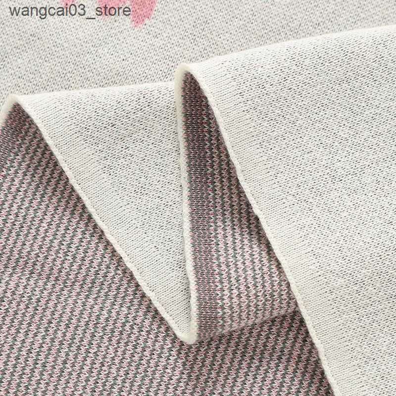 Blankets Swaddling Infant Baby Blankets Cotton Knit Newborn Girl Boy Bedding Quilt Cute Tulip 100*80CM Stroller Swaddling Warp Super Soft Sleep Bag L2
