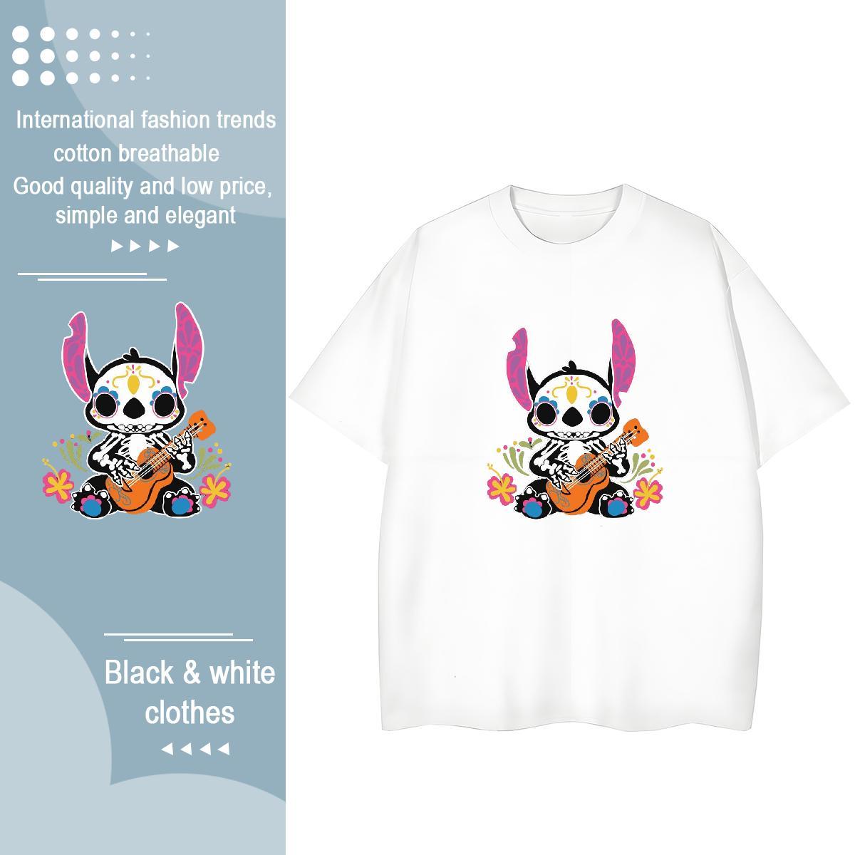 2024 Designer Women T Shirts 100% Cotton 230g Crew Neck Casual Daily Wear skull Woman Tshirt Popular Oversized L-4XL Tops