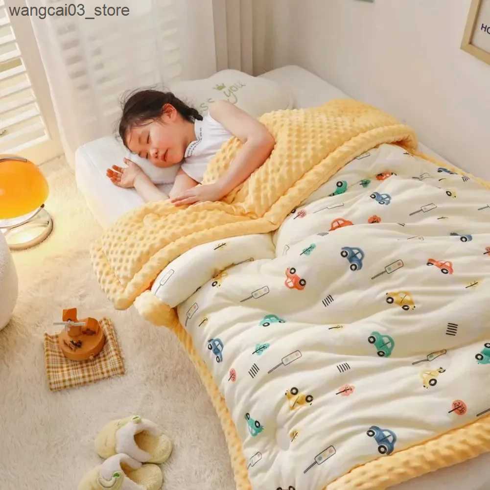 Blankets Swaddling Class A Winter Warm Baby Quilt Comforter Quilted Blanket Summer Soft Nap Cover Bed Thick Blanket Kid Infant Swaddle Wrap Bedding L2