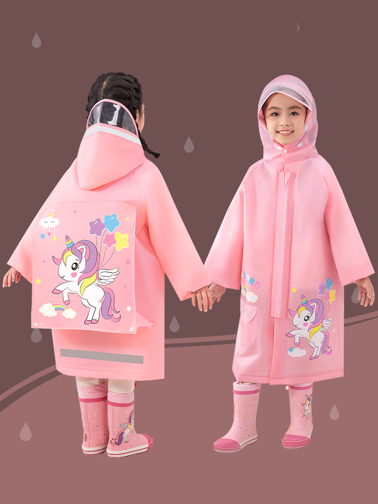 Environmentally friendly material children's raincoat with hat protecting baby's health and growth