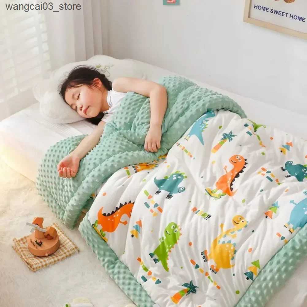Blankets Swaddling Class A Winter Warm Baby Quilt Comforter Quilted Blanket Summer Soft Nap Cover Bed Thick Blanket Kid Infant Swaddle Wrap Bedding L2