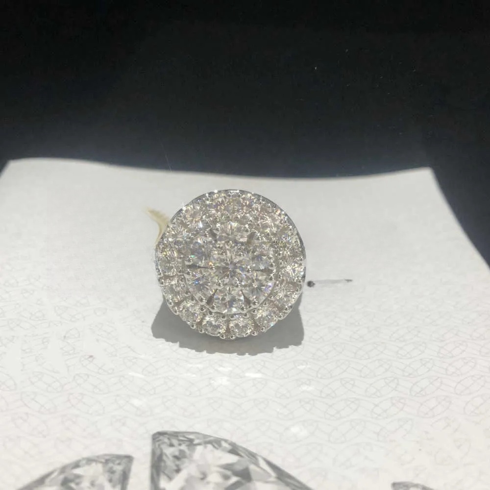 Moissanite Pass Diamond Tester Iced Out 925 Silver Champion Ring Custom Hip Hop 10k 14k Men Jewelry