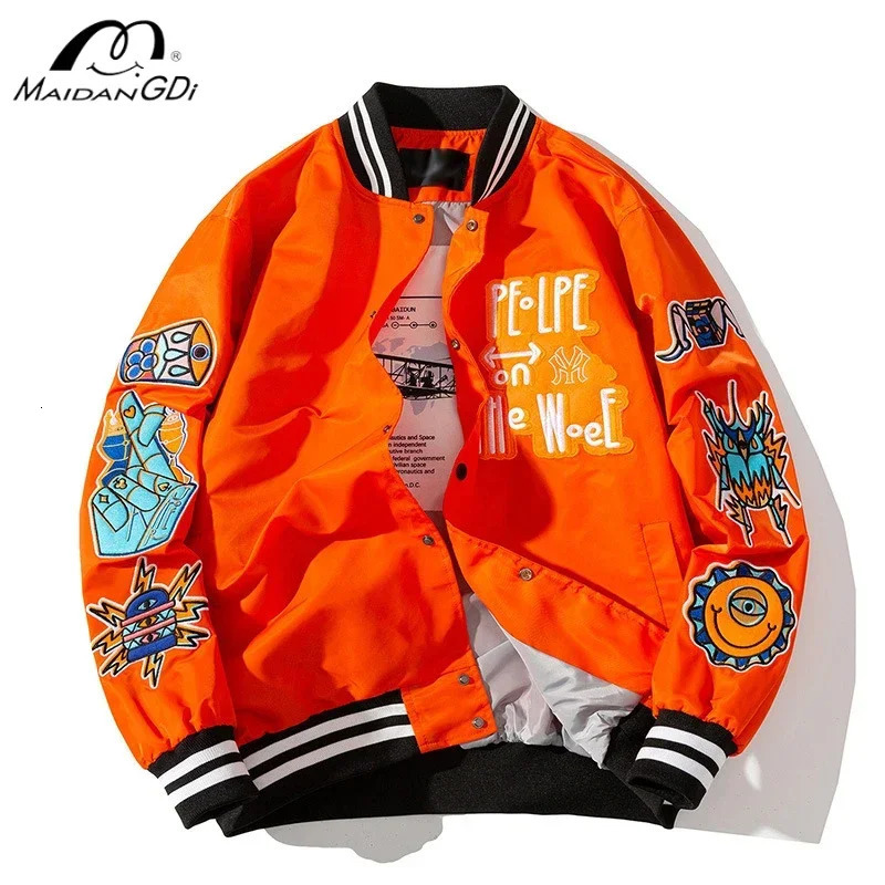 American Hip Hop Street Dance Baseball Uniform Spring Thin Couple Casual Jacket Trend 241011