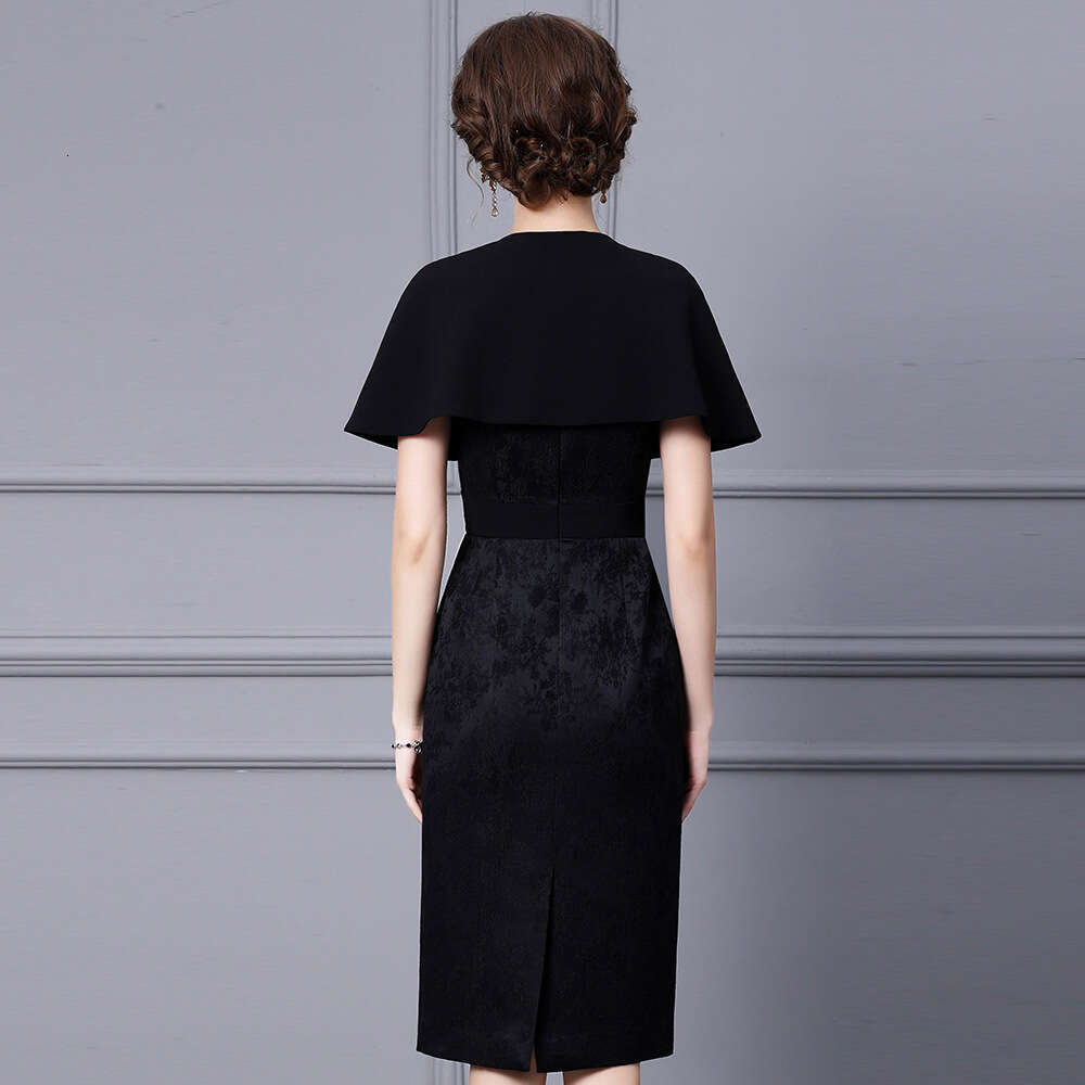 s autumn new womens clothing set exudes noble temperament with a shawl design that is fashionable and stylish. The two-piece dress showcases the figur