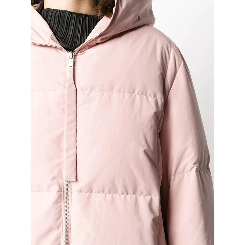 Winter Womens Casual Loose Long Knee Bread Coat Y2K High Quality Thick Warm Hooded Jacket Trap 241009