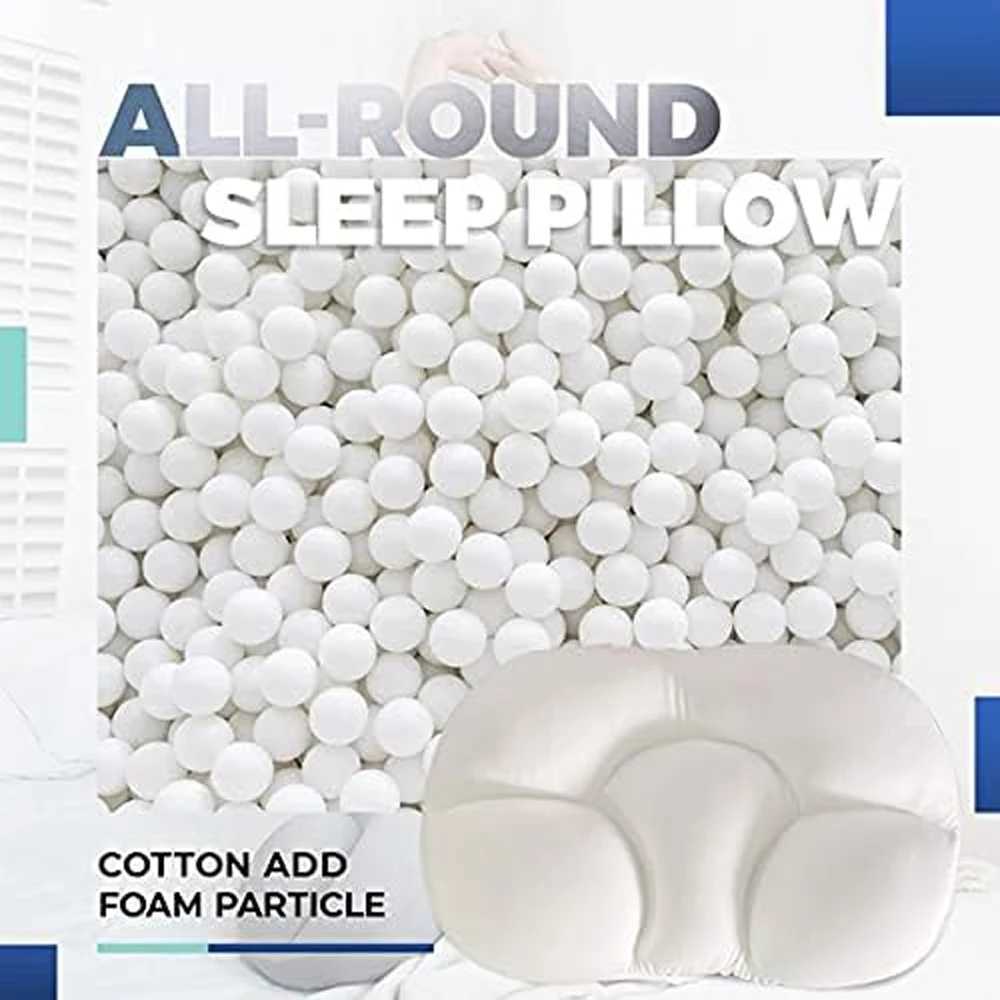 Neck massager Cervical neck traction pillow for sleep deep sleep foam particle pillow - side sleeper and pillow behind bed W240819