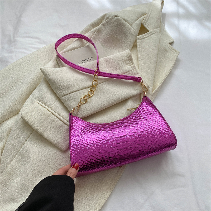Fashionable popular solid color shoulder new style, stylish simple bag, hand-held and underarm women's bag