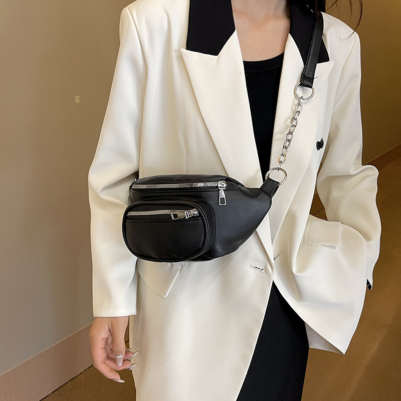 Fashionable minimalist autumn new chest diagonal cross waist bag, casual western-style fashion, fresh and cute shoulder bag