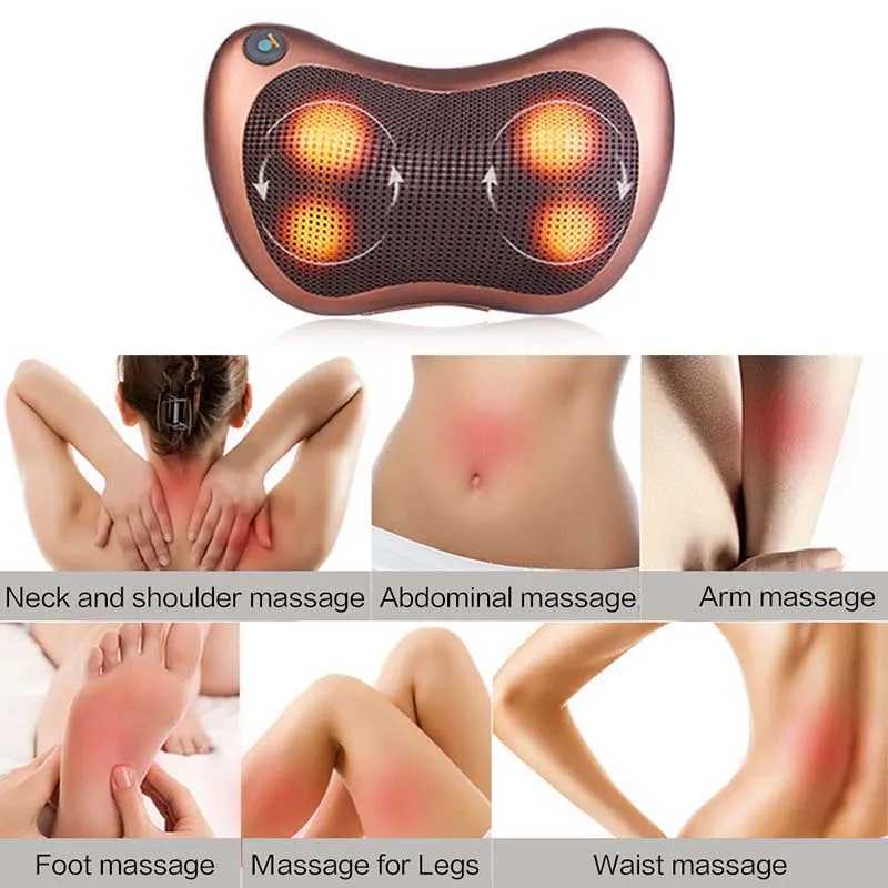 Neck massager for car and home use Cervical massage for neck back waist electric multifunctional massage pillow arm foot infrared heating W240819
