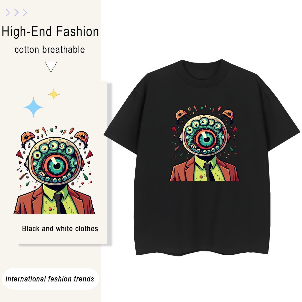 Designer T Shirts Women 230g Pure Cotton Breathable Soft Street Casual skull Unisex Tshirts Nice Black White Top Shirts