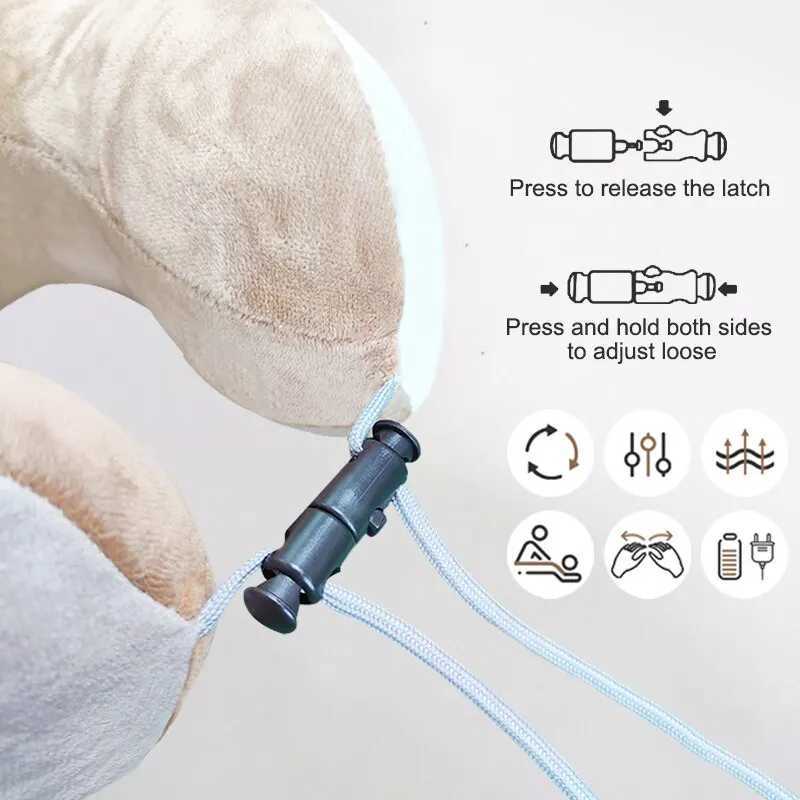 Portable U-shaped neck massager pillow soft electric neck and shoulder vibration massager Ceramic Vertebra for relaxing travel and work W240819