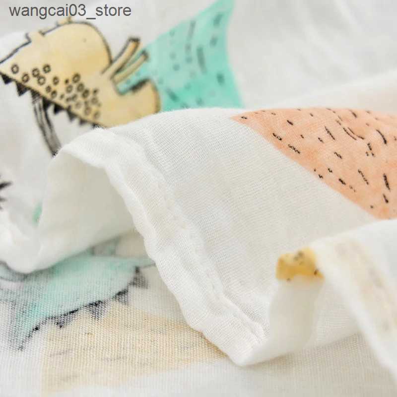 Blankets Swaddling 110*110cm Muslin Swaddle Newborn Baby Blankets Eco Soft Cotton Children Towel Infant Kids Wrap Sleepsack Stroller Cover Play Mat L2