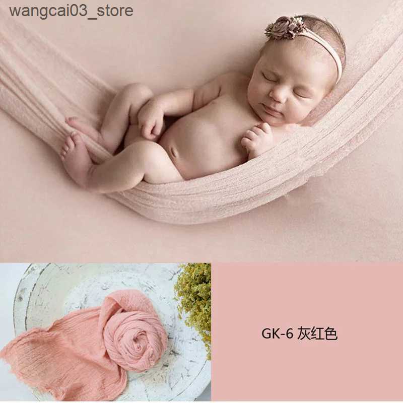 Blankets Swaddling Newborn Photography Props Wrap Blanket Soft Cotton Swaddling Baby Shoot Backdrop L240910