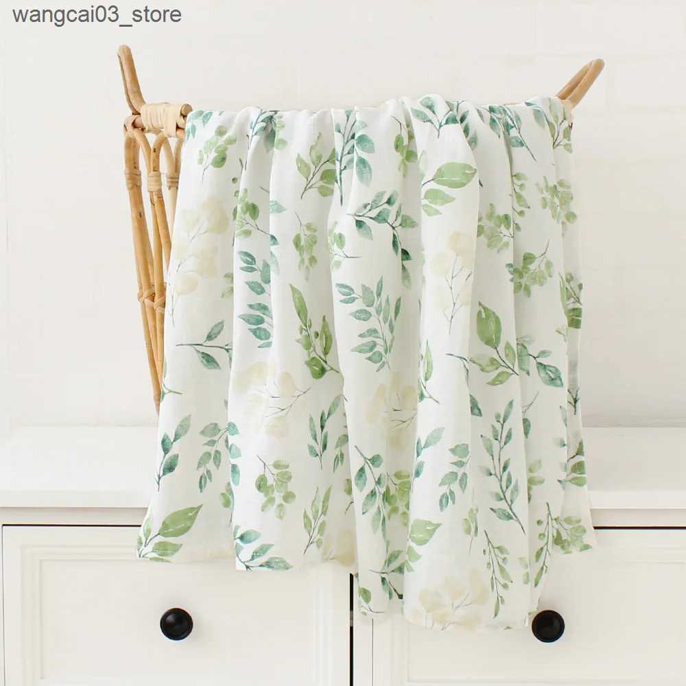 Blankets Swaddling Bamboo Baby Blankets Newborn Baby Stuff Cotton Baby Muslin Swaddle Wraps Kid Blanket Soft Print Infant Towel Wrap L240910