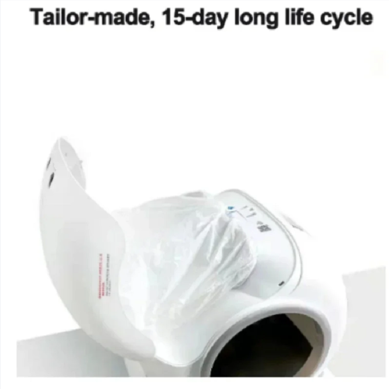 TONEPIE-Cat Litter Box Trash Bag for Pet, Automatic Cat Litter Box, Pet Supplies, Only GARBAGE Bags, 1 Roller 15 Pieces