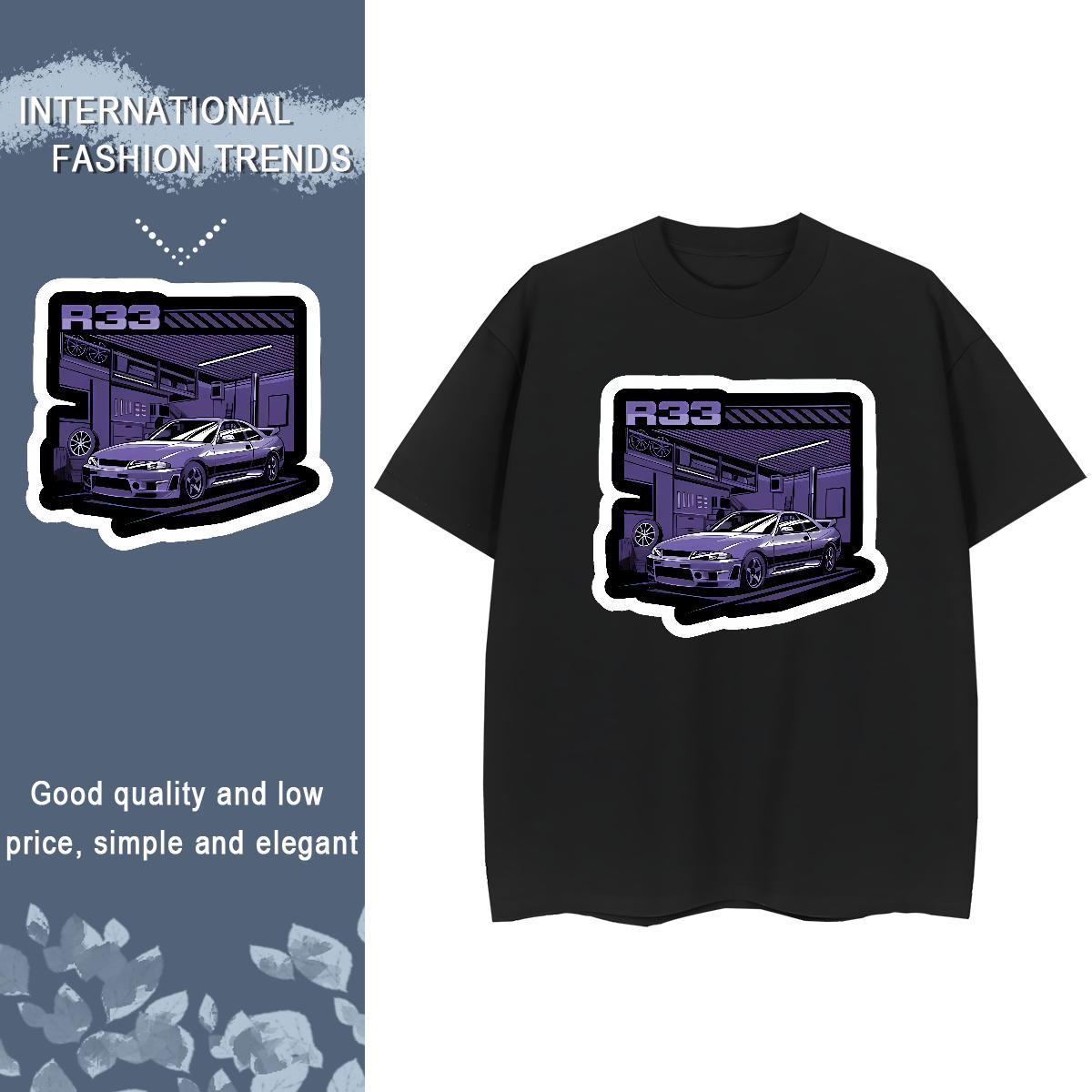 New Arrival Women T Shirts 230g Pure Cotton Short Sleeve O-Neck Casual car Women Tshirts Popular DIY Anime Printed Tops Tees