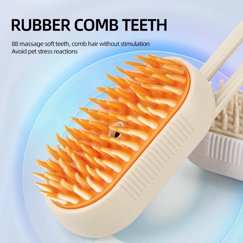 Cat Spray Comb Rotatable Handle Pet Spray Comb Cat Bath Massage Brush Pet Electric De-Shedding Brush