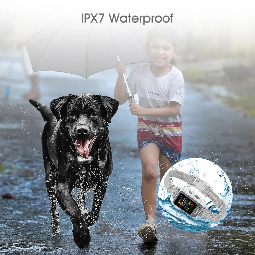 Pet Anti-barking Collar Automatic Barking Stopper for Dog Training AI Intelligently Identifies Barking Collar with Color Display