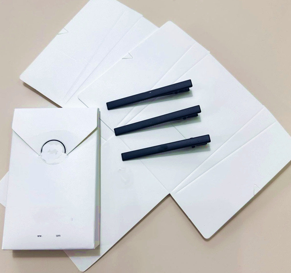 Designer hair clip classic INS black one line clip 3-piece set for makeup artist hair clip evening party small gift accessory small clip sweet bobby pin