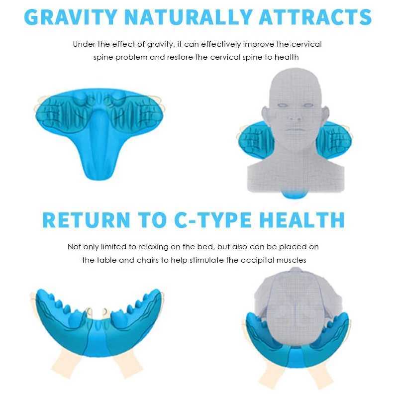 Cervical Massage Pillow Home Portable Gravity Finger Pressure Neck Protection Traction Pillow Sleep Repair Assistance Pillow W240819