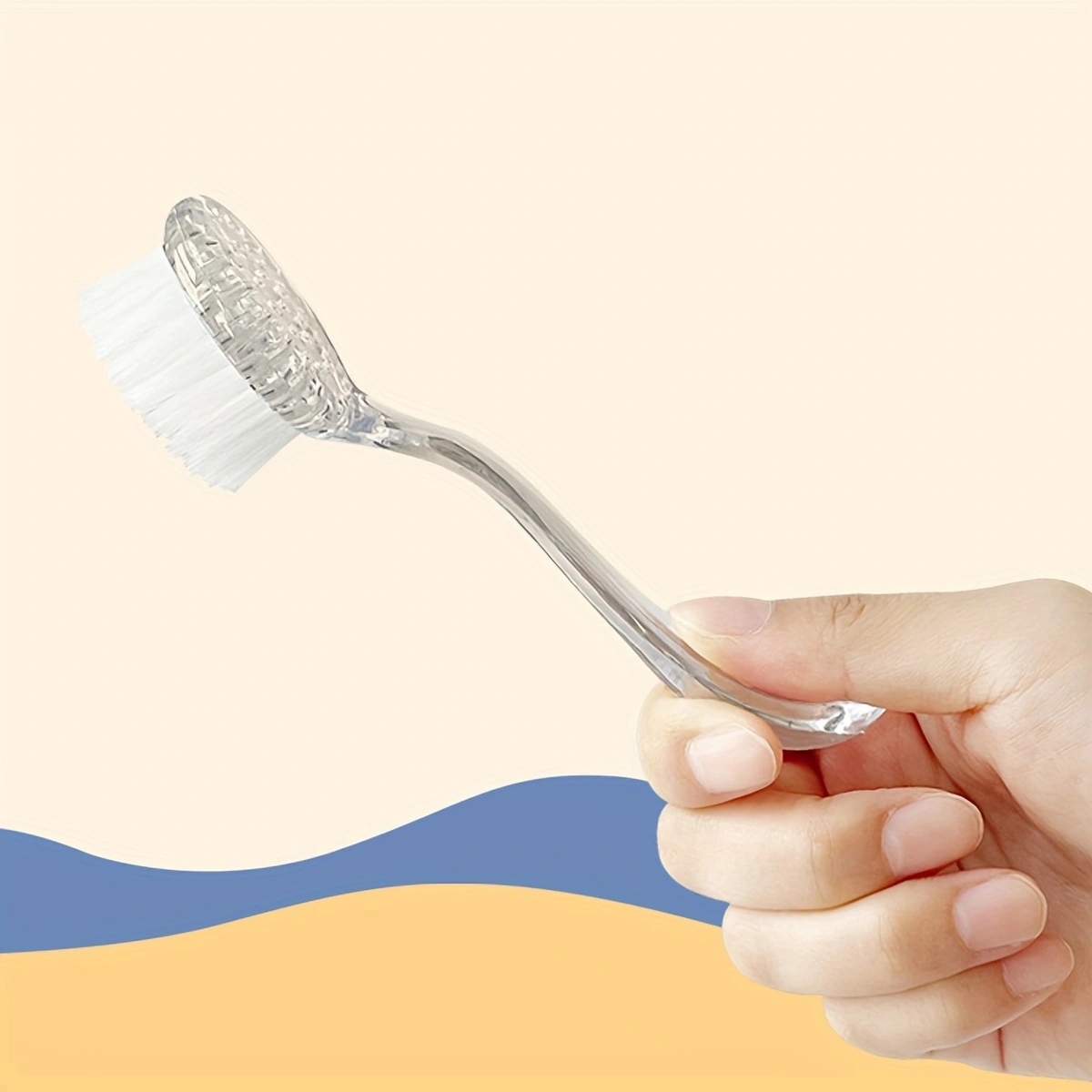1pc Clear Hamster Massage Brush, Transparent Small Pet Cleaning Brush