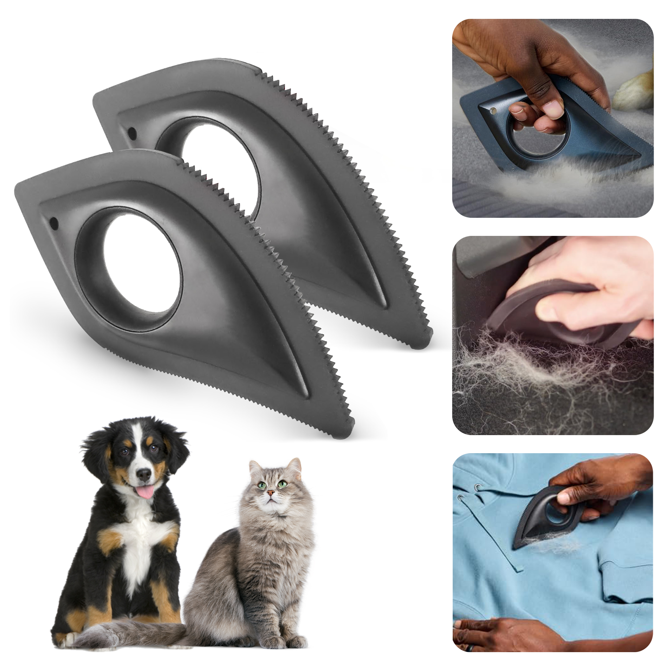 Mini Pet Hair Remover Scraper for Dust Lint Multi-Surface Fur Removal Tool for Furniture Couch Carpet Cats Hair Brush