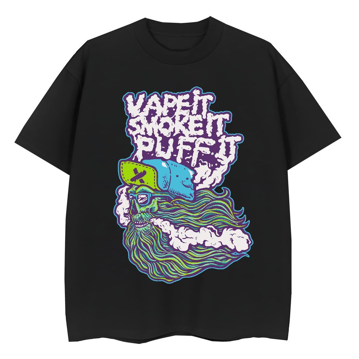 DIY T Shirts Women 230g Cotton O Neck Short Sleeves Sports Street Wear skull Tshirt for Man Woman Popular Custom Printing Clothes