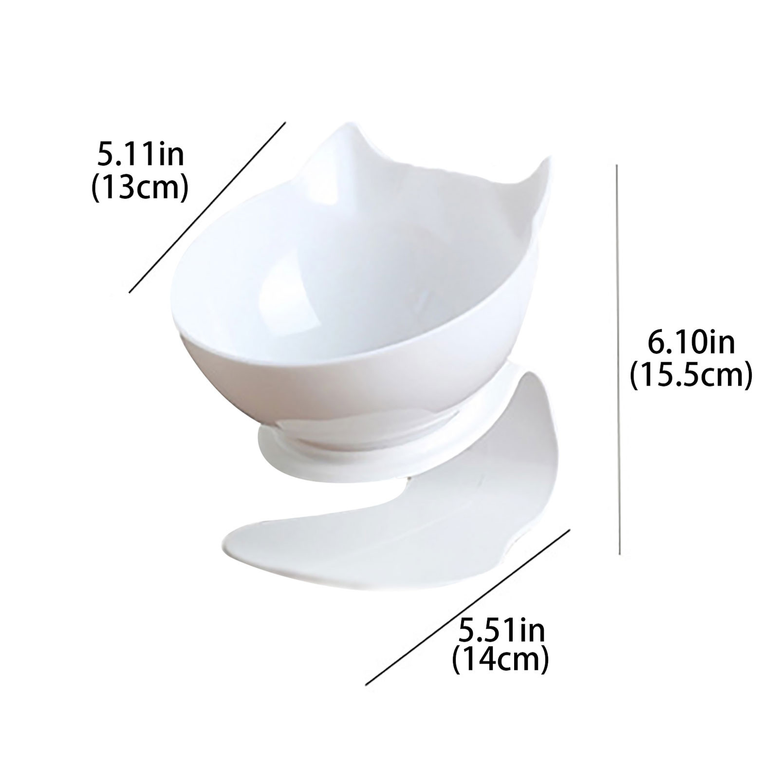 Pet Dog Cat Slow Feed Spine Water Food Bowl ion Care Bowl