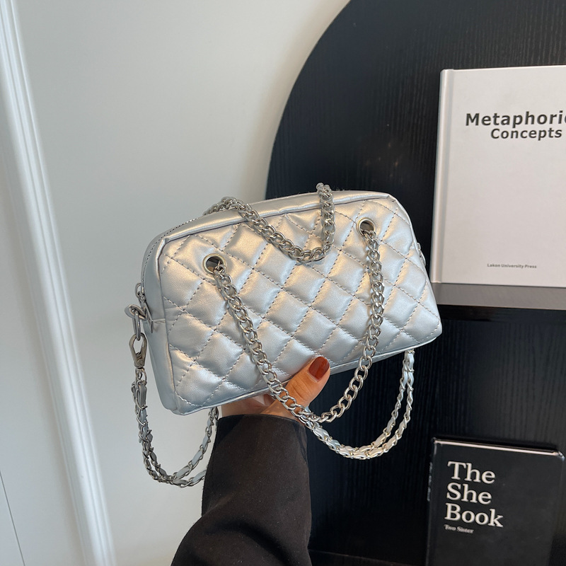 New Women's Fashion Crossbody Casual Simple Shoulder Chain Trendy Small Square Bag