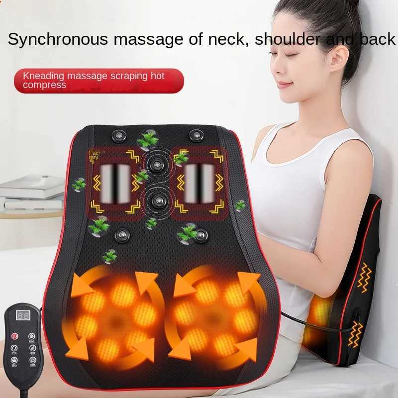 Portable waist massager muscle relaxation heating method remote control massage pillow W240819