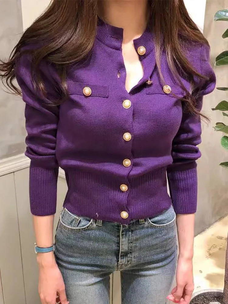 Autumn Winter Women Sweater Cardigan Black Elasticity Long Sleeve Tops O Neck Korean Fashion Sweaters Knitwear Ladeis Clothes 241009