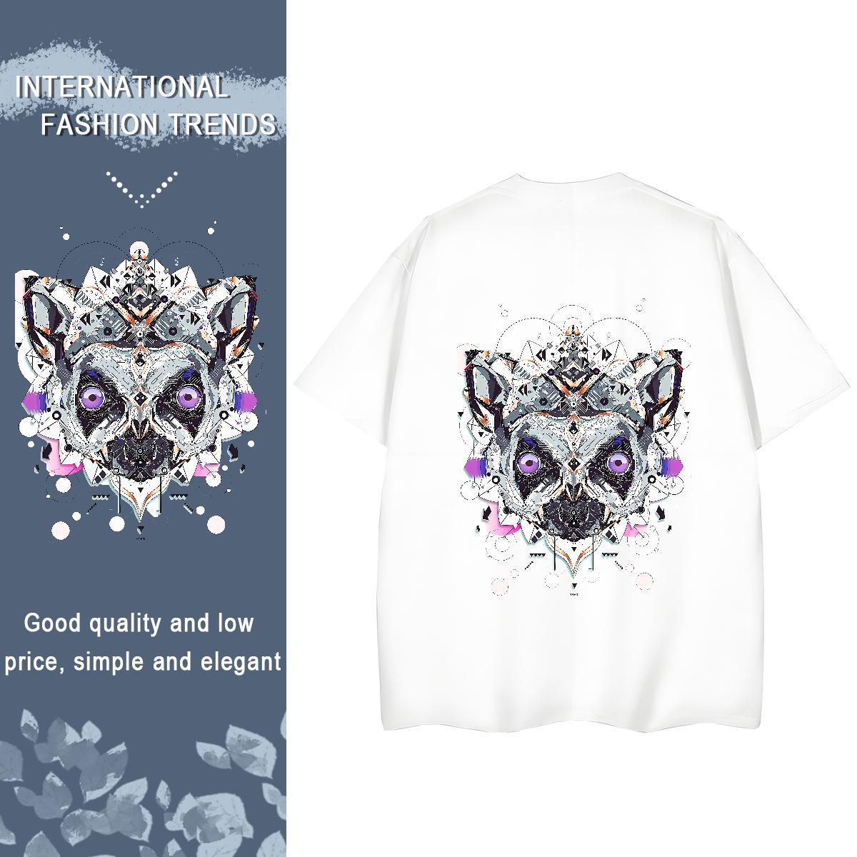 2024 Designer T Shirts Women 230g Pure Cotton Breathable Soft Sports Street Wear eye of the devil Womens Tshirts Loose Oversized Top Shirts