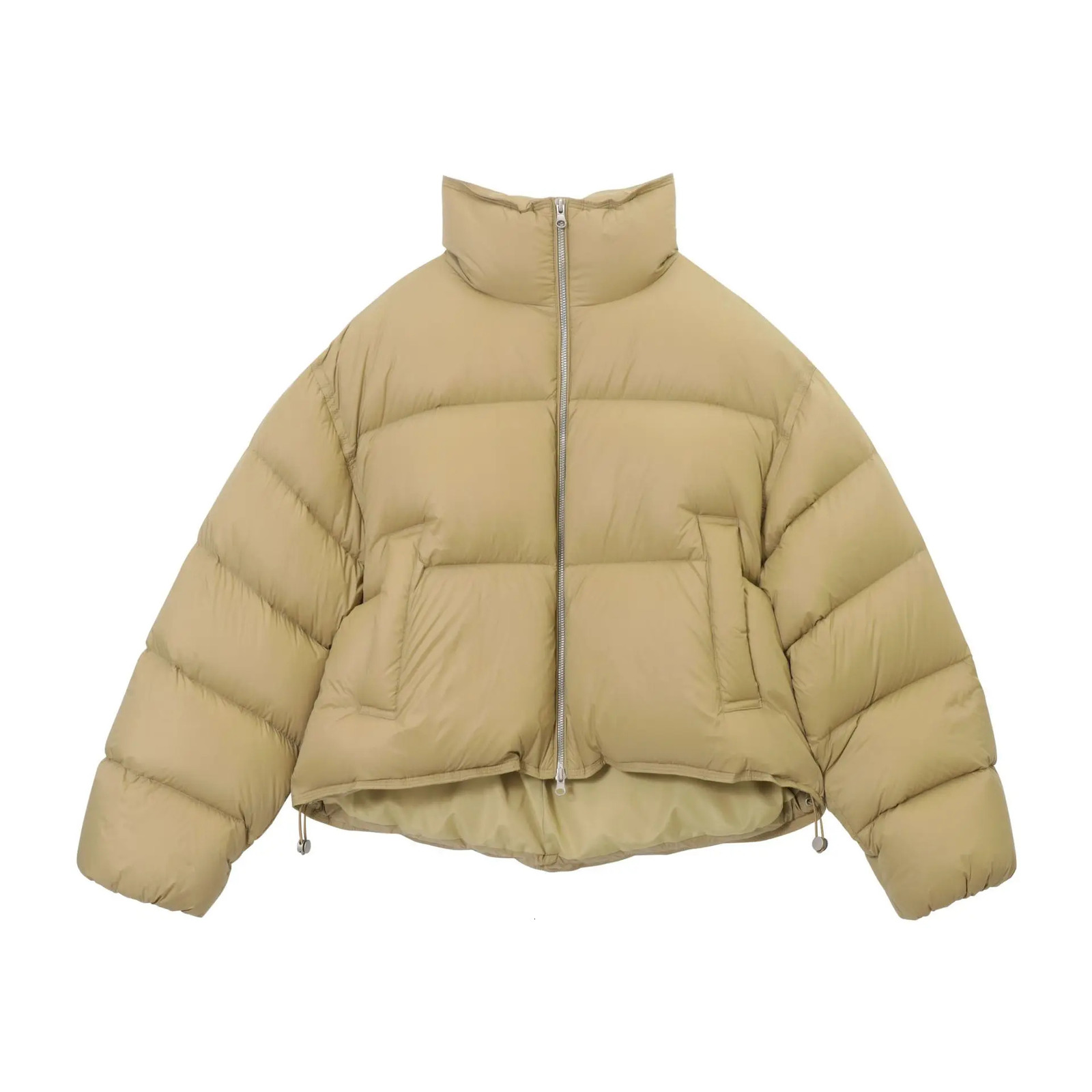 White down jacket womens lightweight cut warm quilted jacket y2k winter bubble jacket womens Parka 241009