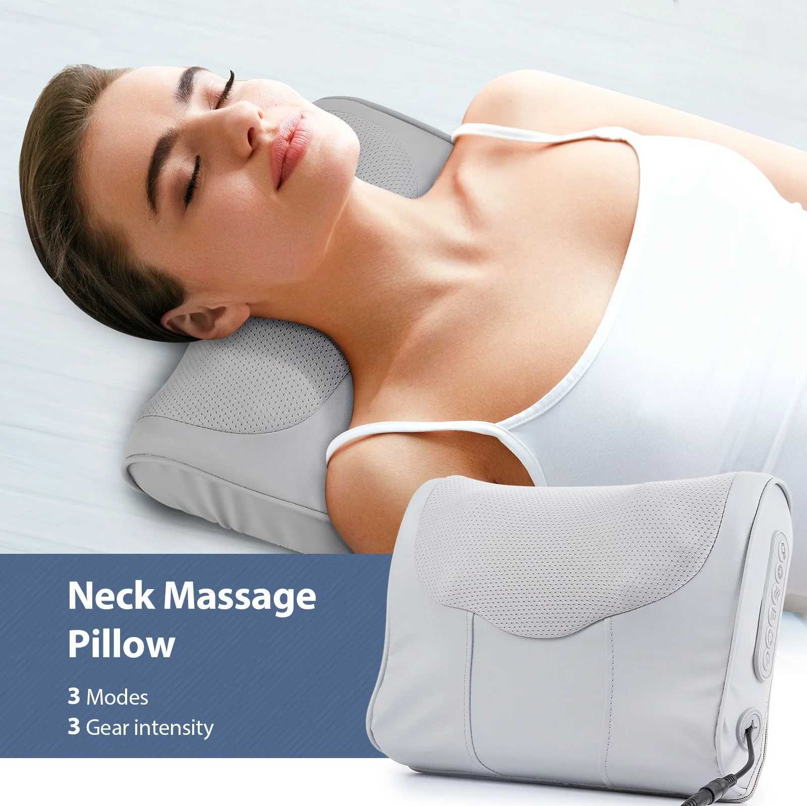 Electric neck massager pillow foot massager waist back shoulders finger pressure kneading body relaxation W240819