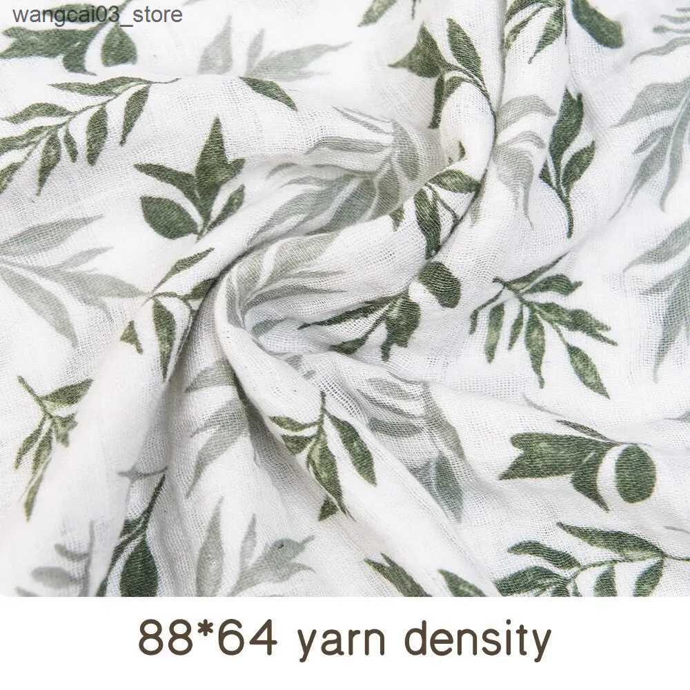 Blankets Swaddling 100% Cotton 120*110cm 2 Layers Newborn Baby Bath Towel Wrap Muslin Swaddle Blankets L240910