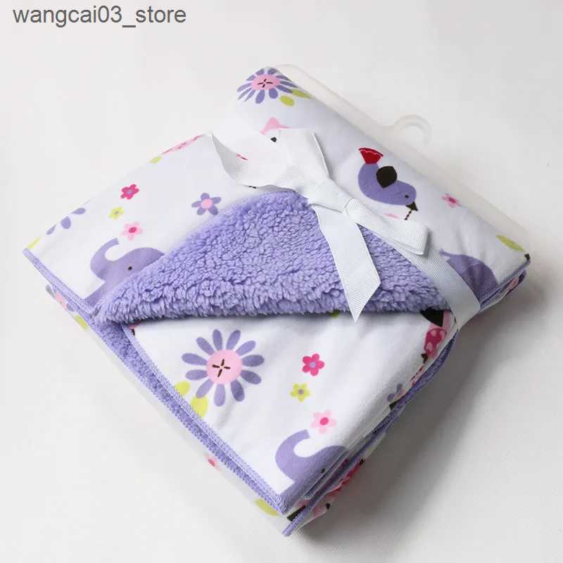 Blankets Swaddling Baby Blankets Newborn Fluffy Fleece Swaddle Wrap Cartoon Infant Baby Stroller Blankets Baby Bedding Cotton Quit Kids Sleep Cover L2