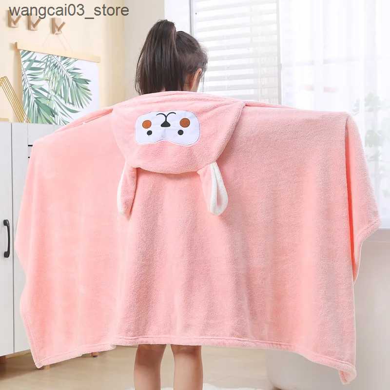 Blankets Swaddling Cartoon Hooded Kid Bathrobes Shower Cape Soft Warm Bath Towels Sleepings Swaddle Blanket Baby Boy Girl Children Product A1163 L2409
