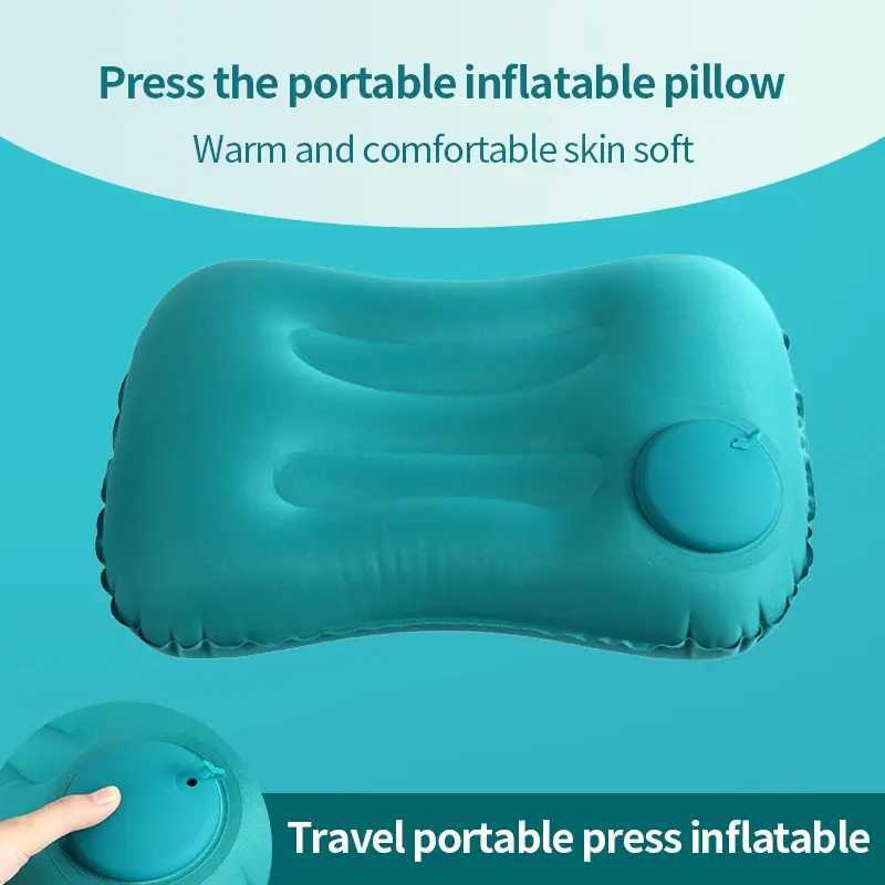 Pressure inflatable pillow portable outdoor travel pillow waist pillow neck protector inflatable U-shaped pillow W240819