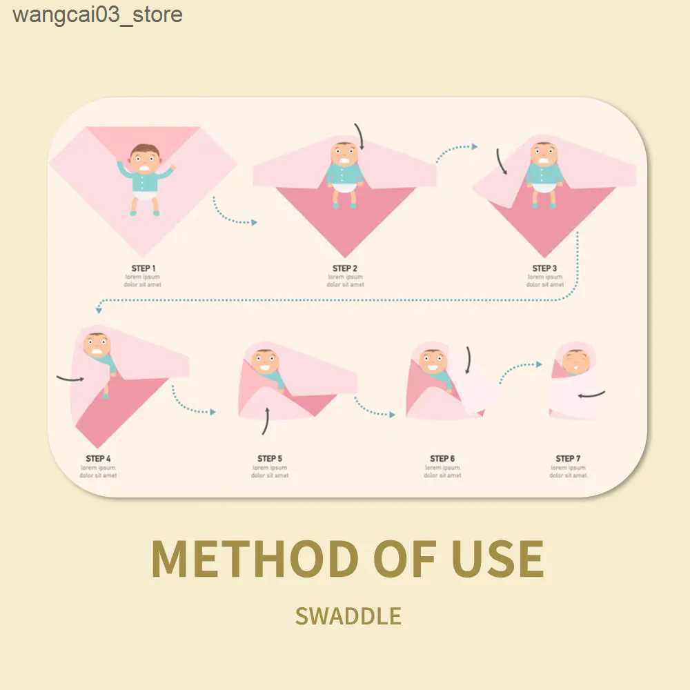 Blankets Swaddling HappyFlute New Fashion Prints 120*110cm Soft Bamboo Cotton Baby Wrap Travel Newborn Multi-function Swaddle Sleeping Blanket L240910