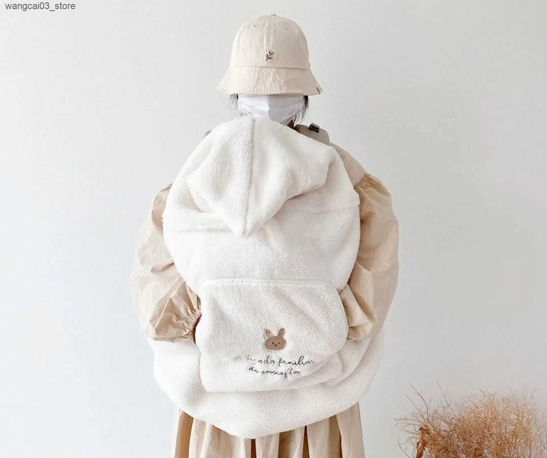 Blankets Swaddling Baby Stroller Windproof Blanket Newborn Swaddle Wrap Coral Fleece Cover Bear Bunny Winter Out Blankets Infant Sleeping Bag Quilt L2