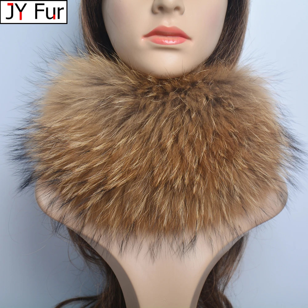 Winter Fox Fur Neck Warmer High Quality Knitted Natural Fluffy Headband Fashion Ring Scarf Women Real Fox Fur Ring Scarves 241009