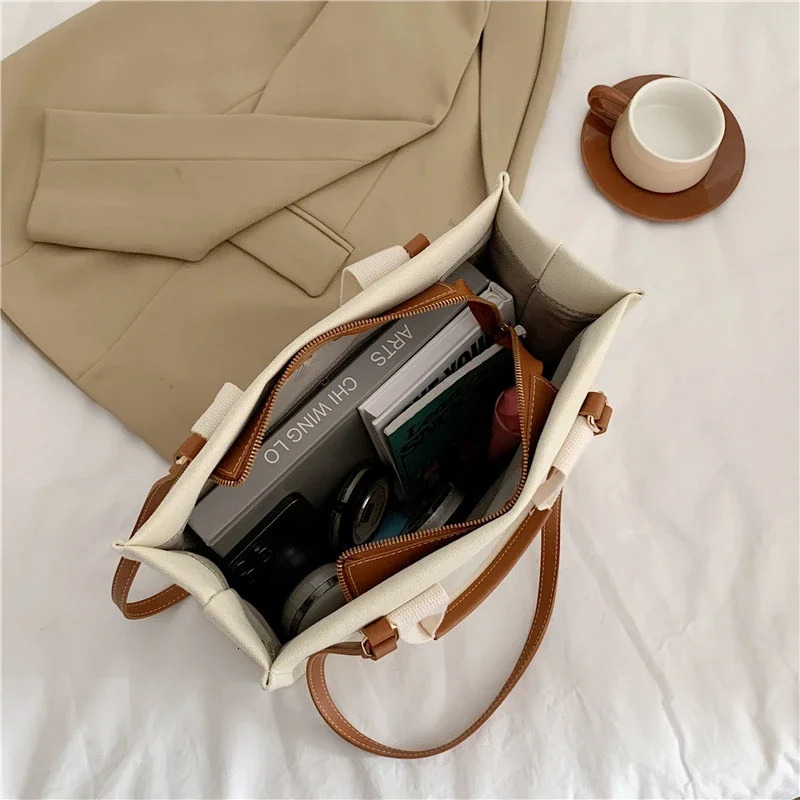 Niche Canvas Bag Autumn/Winter Fashion Edition Handbag Large Capacity Korean Communication Handbag 241008