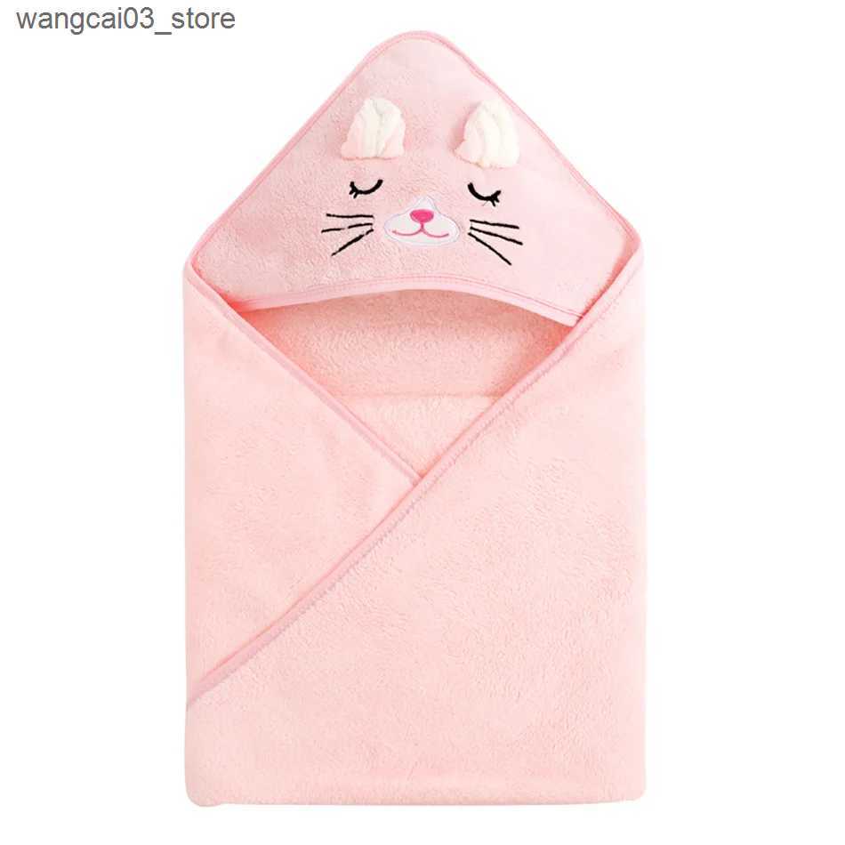 Blankets Swaddling Baby Cover Boy Girl Dino Animal Hooded Cold Blankets Baby Crib Kit Accessories Infant Kids Swaddling Bath Velvet Quick-Dry Towel L2