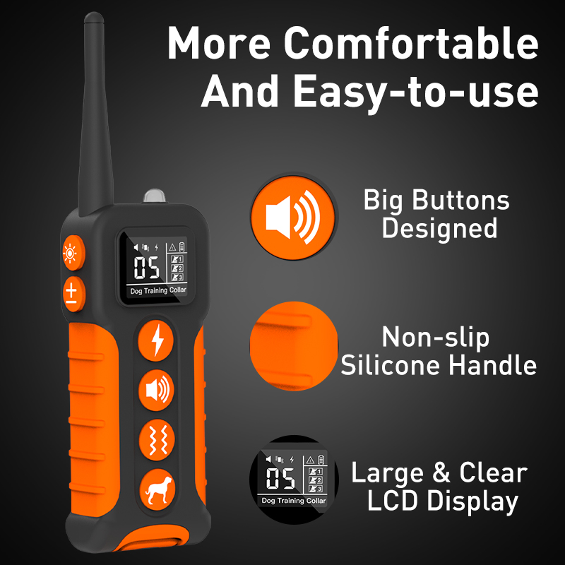New arrival Electric large dog pet nylon high quality remote electronic training rechargeable dog shock e collar