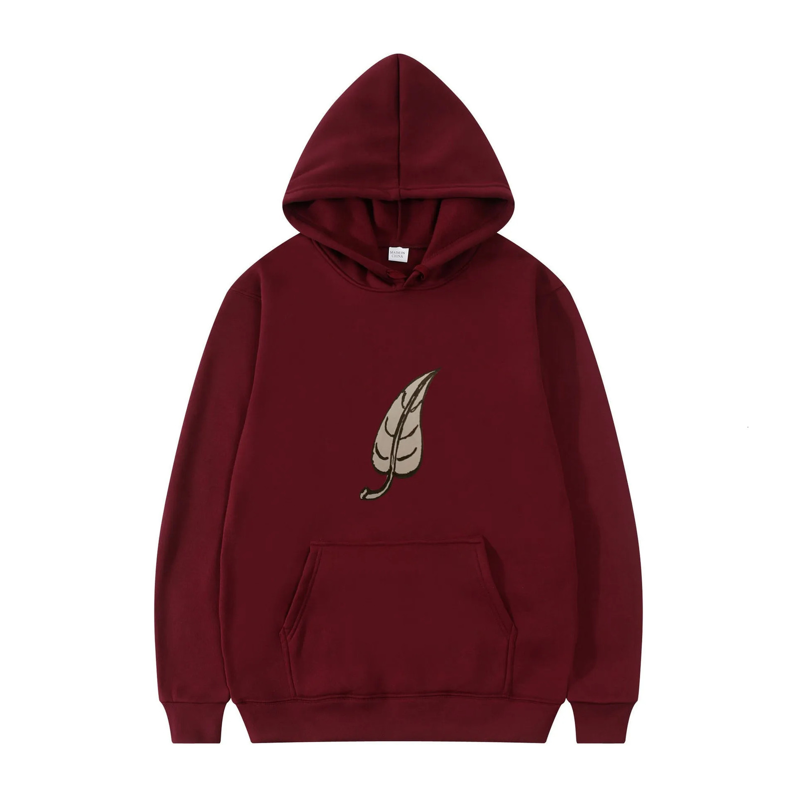 European and American fashion trends men women solid color hooded sweatshirt oversized autumn winter plus velvet casu 241011