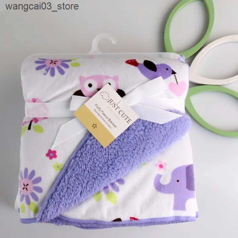 Blankets Swaddling Baby Blankets Newborn Fluffy Fleece Swaddle Wrap Cartoon Infant Baby Stroller Blankets Baby Bedding Cotton Quit Kids Sleep Cover L2