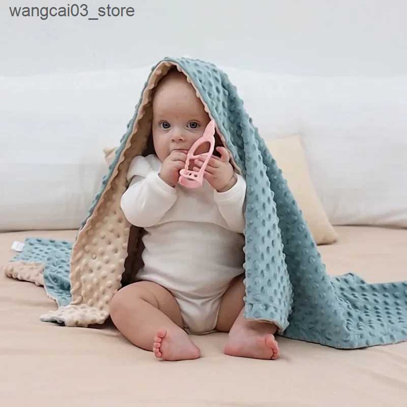 Blankets Swaddling Personalized Swaddle Blanket Baby Throw Blanket Custom Name Blankets for Baby Girl Boy Cute Toddler Blanket 75*100cm L240910
