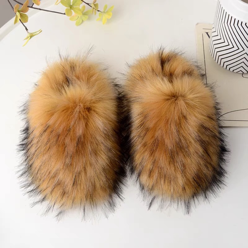 Fluffy Sandal for Women Winter Slipper Fur Warm Slides Flip Flop Flat Furry Outdoor Fashion Sandals
