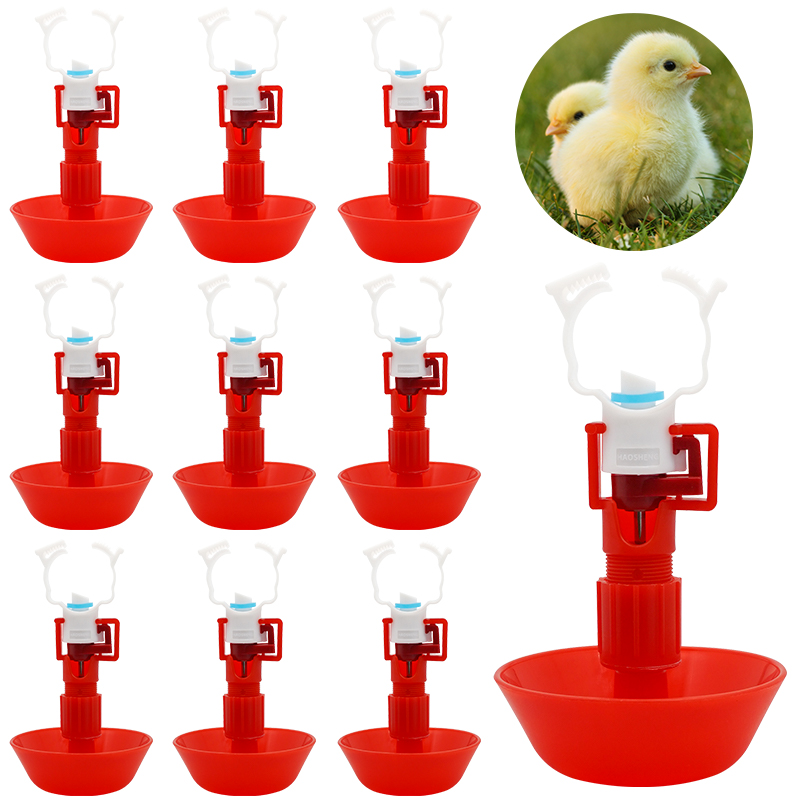 10/20 Pcs Automatic Chicken Water Nipple Drinker Bowl Chick Bird Drinking Hanging Cups Waterer Fountain Quail Farm Accessories